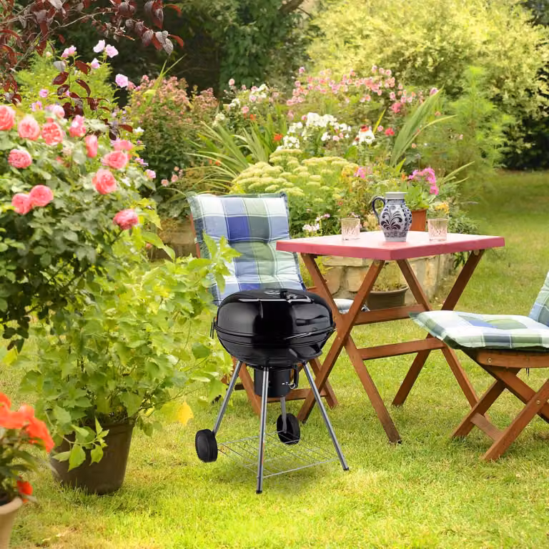 Barbecue XXL Kettle con ruote, ampia superficie di cottura
