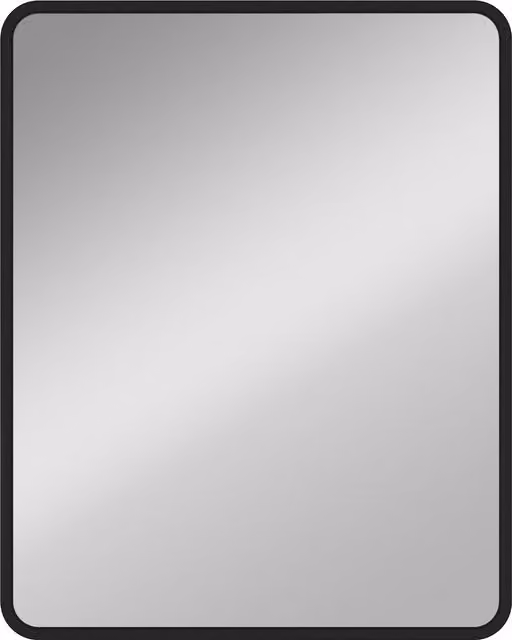 HOMCOM Specchio da parete rettangolare, moderno con cornice in metallo, 50 x 40 cm, Nero   Aosom Italy