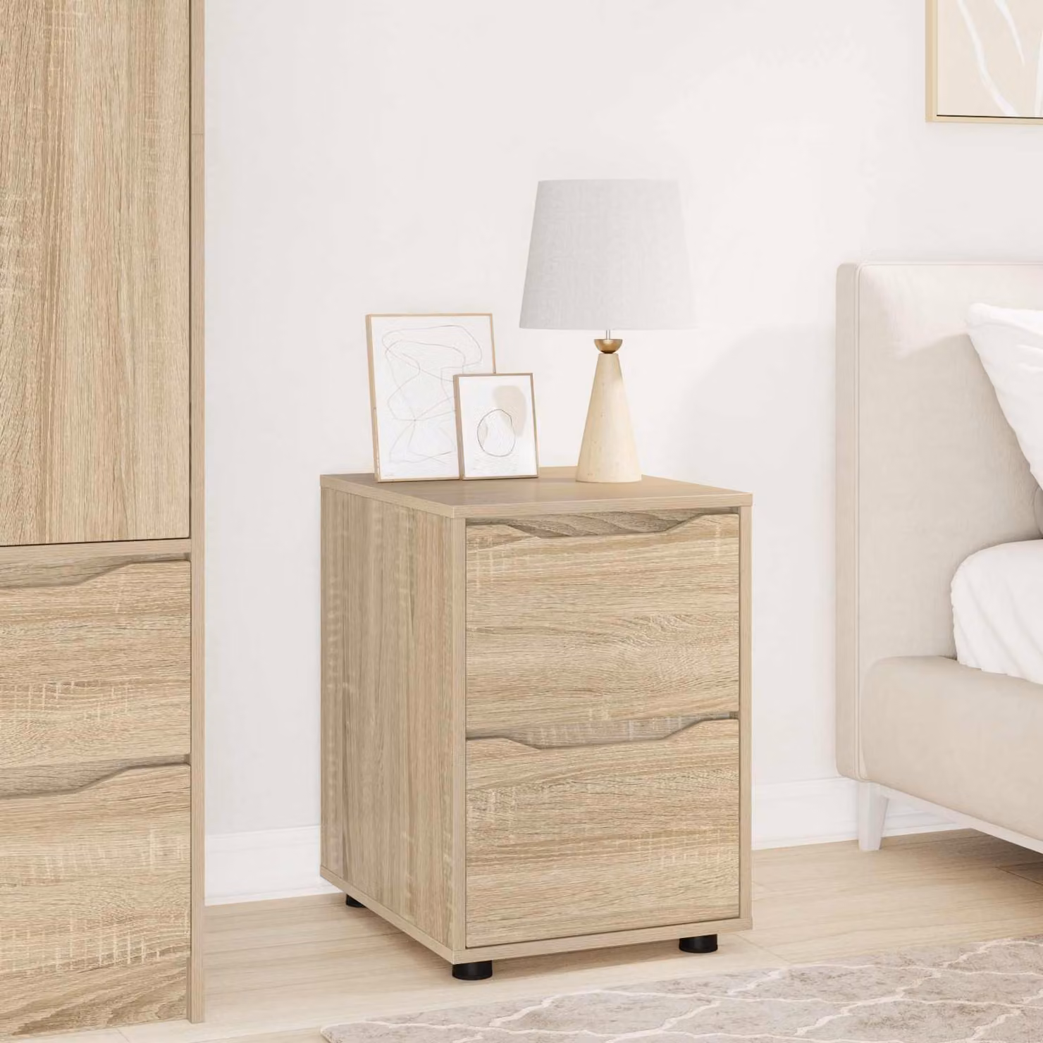 Armadio moderno vidaXL in legno ingegnerizzato Rovere Sonoma, L 40 cm x P 48 cm x H 57 cm