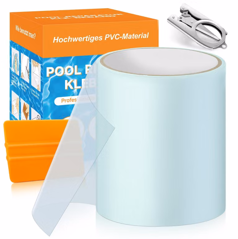 Kit di riparazione per piscine, da utilizzare sott'acqua, dimensioni 10 x 150 cm, nastro adesivo in PVC
