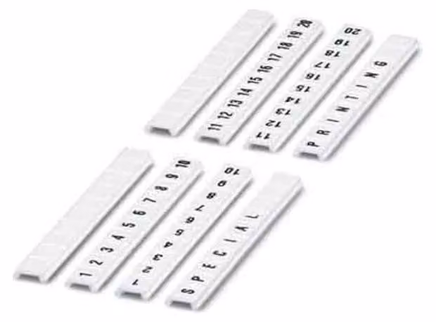 10 pezzi per la marcatura dei terminali - Marcatura dei terminali 5mm bianco ZBF 5, #0808671:0111