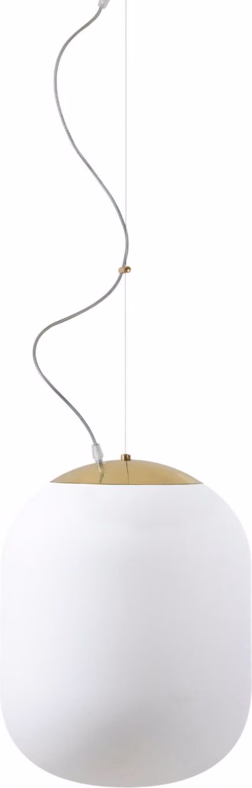 OSMONT TAN62348 TANIA L1 HP apparecchio a sospensione in vetro ottone lucido / bianco IP40 3000 K 52W LED