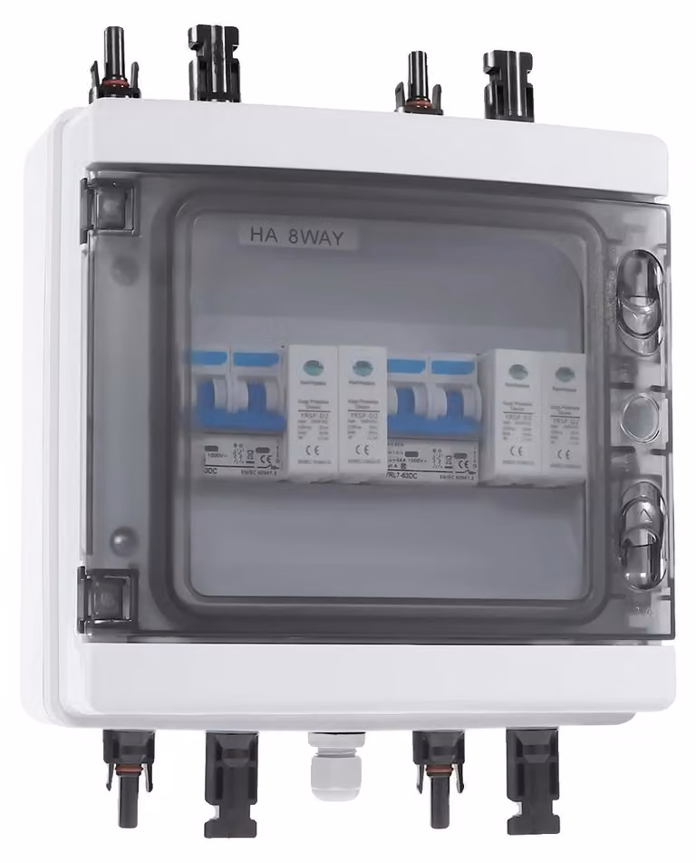Centralina combinatore solare, interruttore automatico da 40A, interruttore di sezionamento manuale, colore avorio