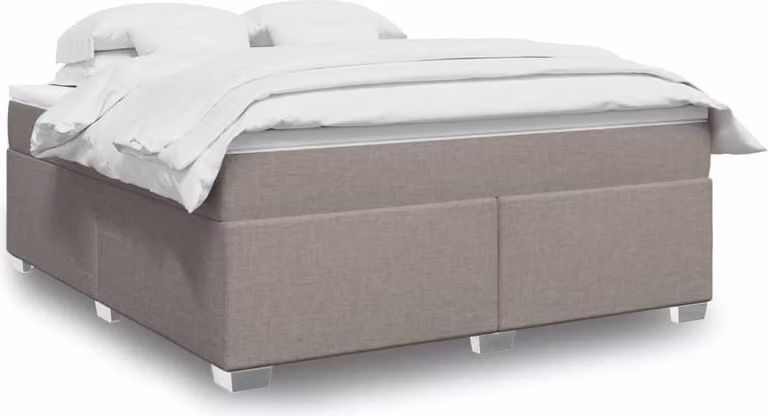 Maison Exclusive - Letto boxspring con materasso Taupe 180x200 cm Tessuto