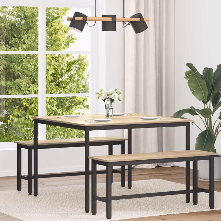 Maison Exclusive - Tavolo da pranzo, dimensioni 110 x 110 x 75 cm, realizzato in materiale composito di legno, finitura Sonoma