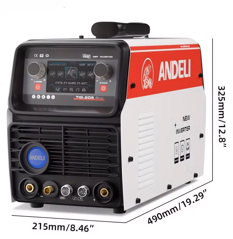 Apparecchio di saldatura – Saldatrice TIG, saldatrice MMA, inverter per elettrodi, 9 funzioni in 1, display digitale