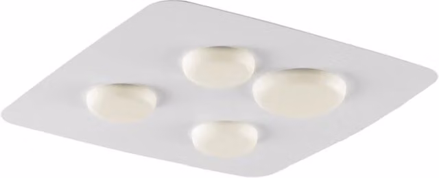 Plafoniera Belight in Metallo Bianco con LED Integrato Luce Bianca Fredda 2700 Lumen