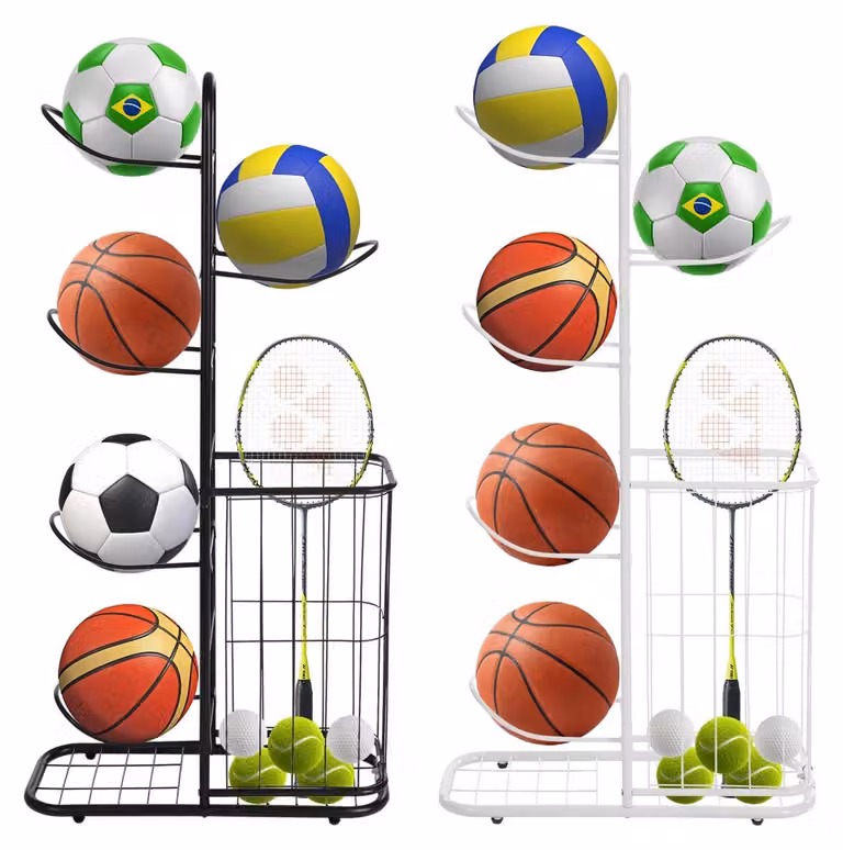 Scaffale rimovibile in metallo per articoli sportivi e giocattoli