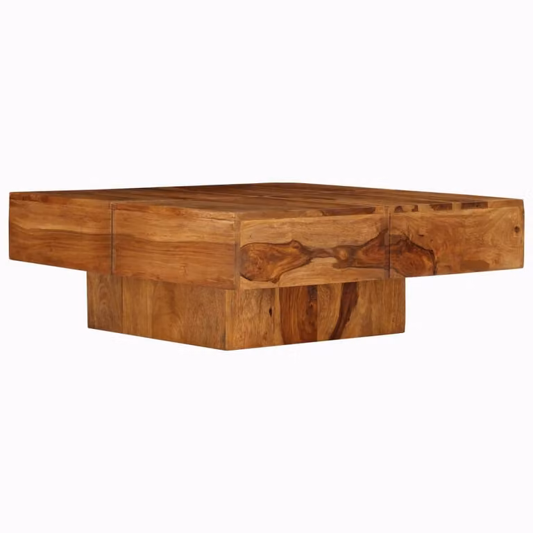 vidaXL Tavolino 80x80x30 cm in legno massiccio di acacia