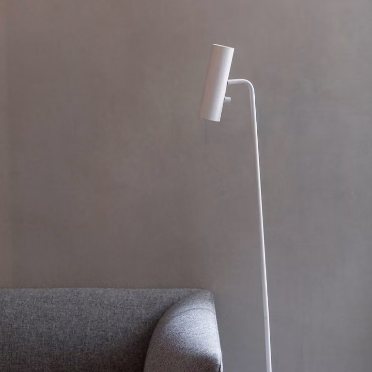 DFTP by Nordlux Lampada da terra MIB 6, Bianco / Opale, Soggiorno / Sala da pranzo, Metallo, Moderno, Lampada da terra