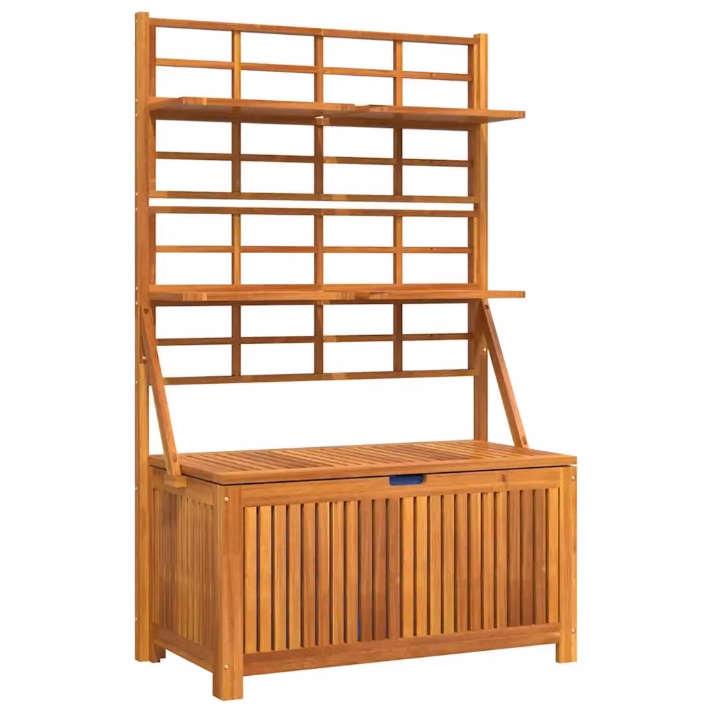 Contenitore con Traliccio vidaXL in Legno di Acacia Oliato Marrone L: 99 cm, P: 50 cm, H: 160 cm – 2