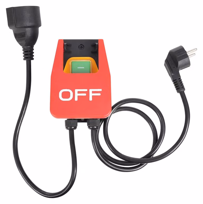 Interruttore elettromagnetico da 2000W - Interruttore di emergenza con presa di corrente - Interruttore di sicurezza - AC 250V 50/60Hz - Corpo in plastica