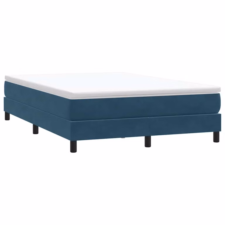 vidaXL Giroletto a Molle in Velluto Blu Scuro L: 143 cm, P: 213 cm