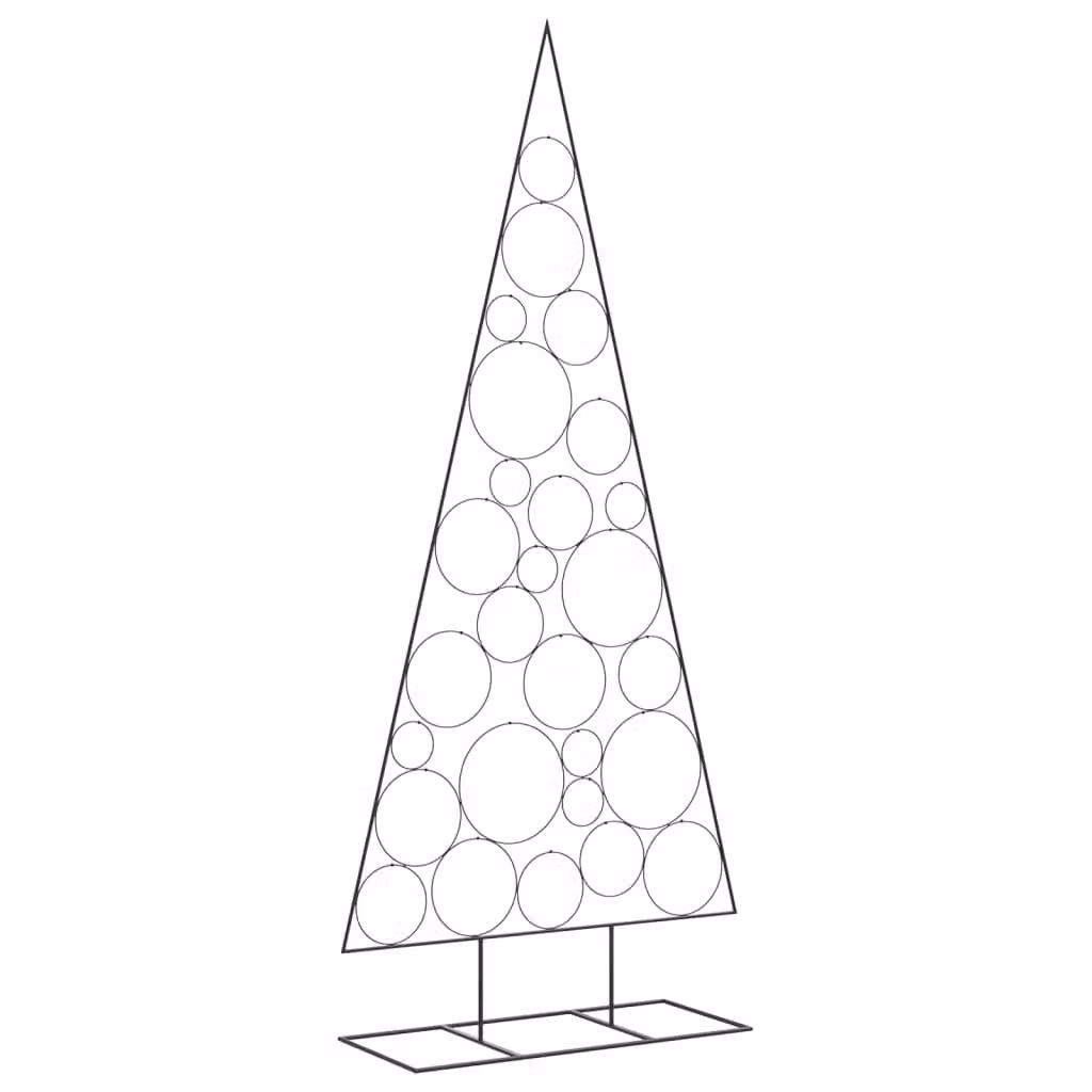 Albero di Natale in metallo da decorare nero 210 cm