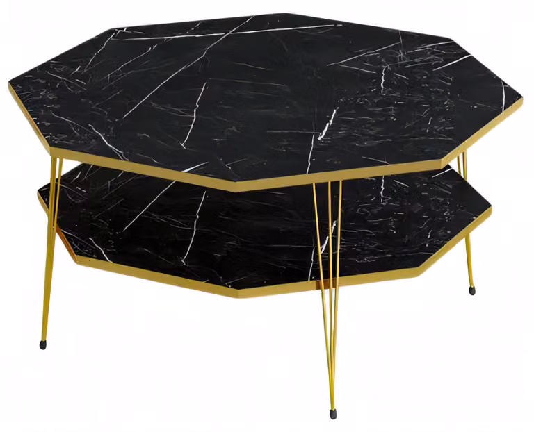 Eleganter schwarzer Couchtisch aus Holz mit modernem Design