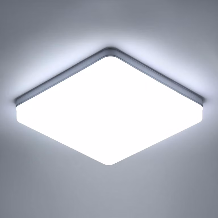 Pannello LED quadrato, 36W, grado di protezione IP44, 6500K (bianco freddo), 23cm – Bianco