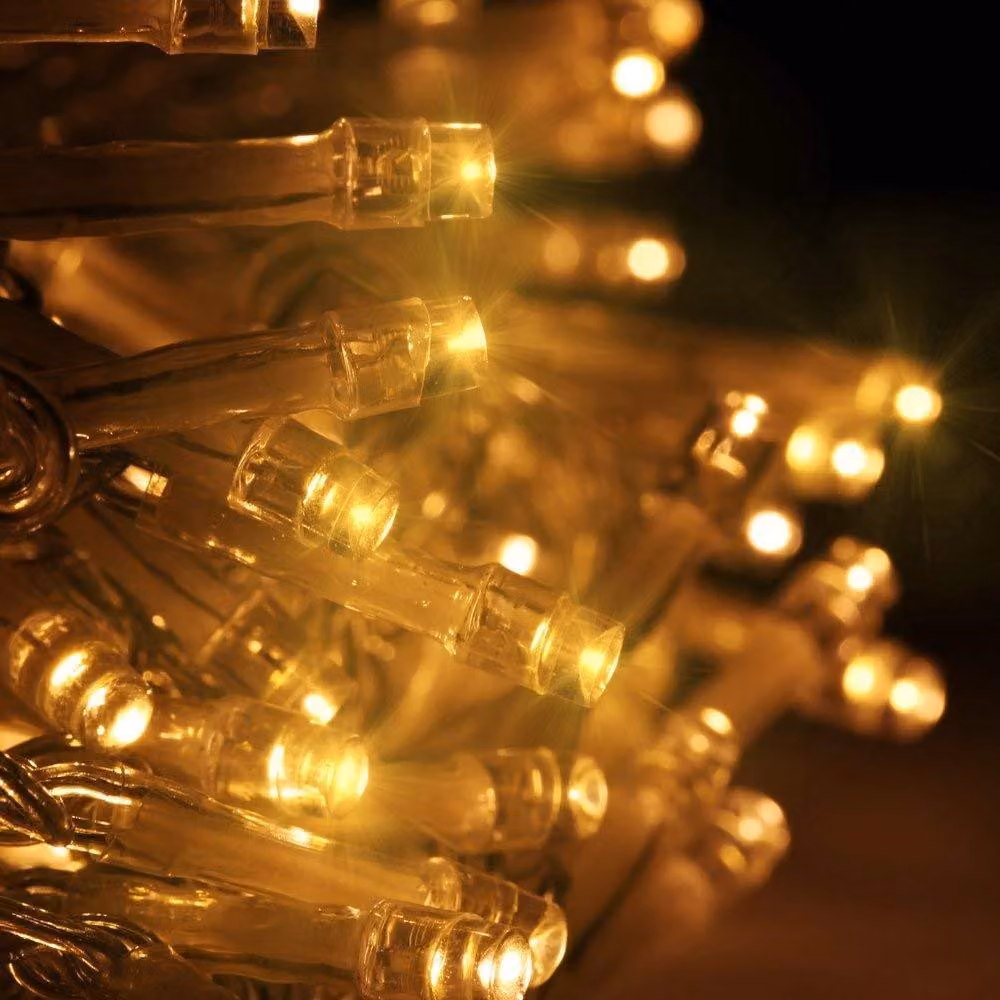 Catena luminosa con 40 LED bianco caldo, cavo da 6 metri, alimentazione USB