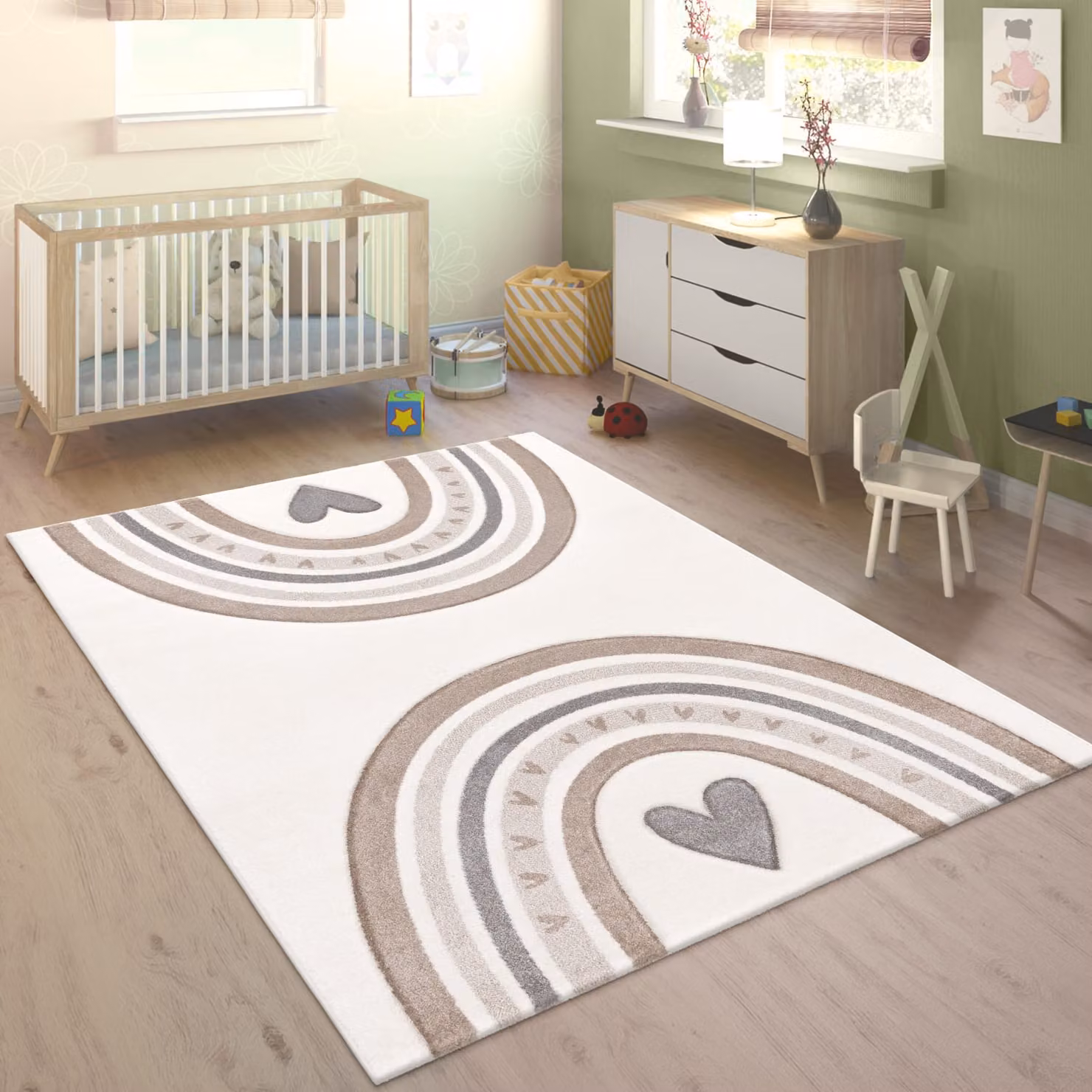 Tappeto per bambini Kosmos beige e rosa L: 160 cm, P: 230 cm – 2