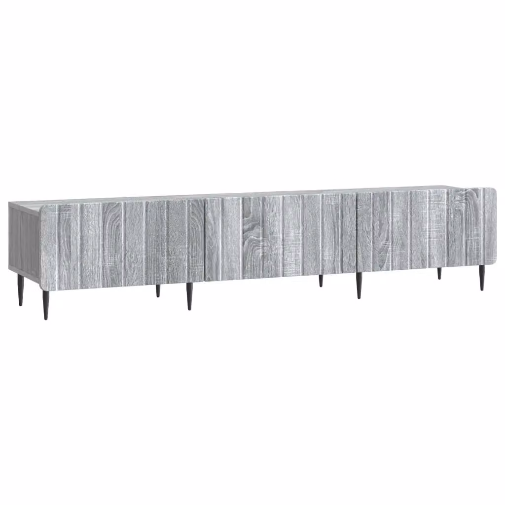 Mobile TV moderno vidaXL in legno MDF grigio L: 147 cm, P: 34,5 cm, H: 32 cm – 2