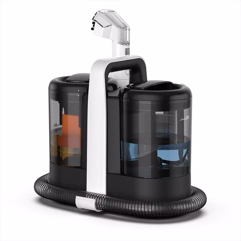 Aspirapolvere – Pulitore per tappeti – Pulitore per tessuti – Adatto per aspirare sia liquidi che solidi – Motore da 600W – Doppio serbatoio per l'acqua