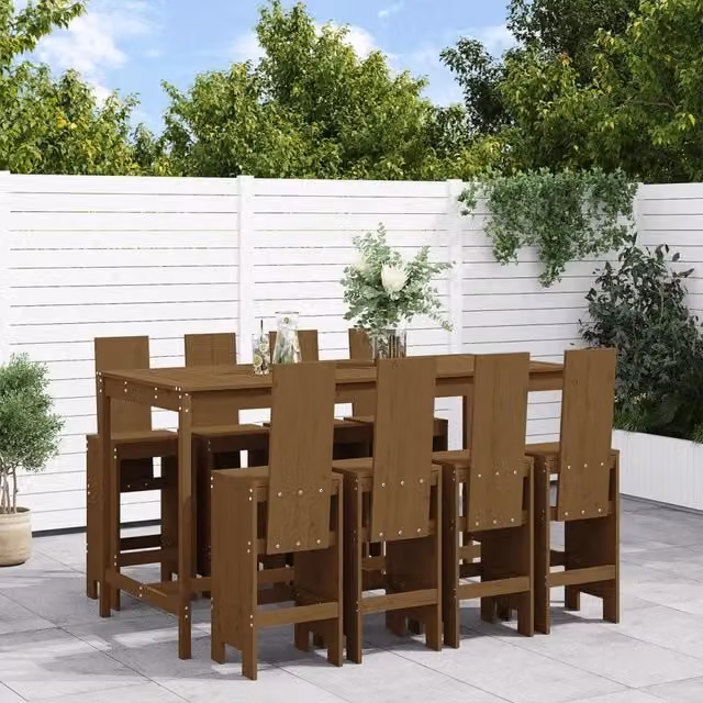 Set Bar da Giardino 9 pz ambra in Legno Massello di Pino 3157790