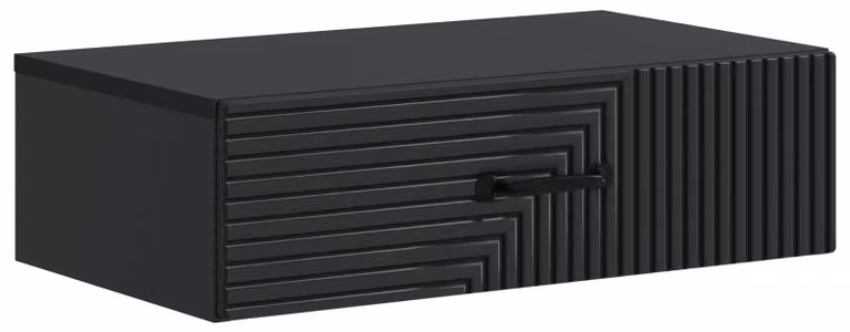 Tavolino da Parete Laterale Nero 59 x 34,5 x 17 cm