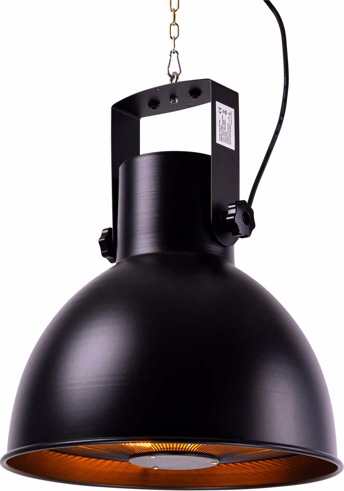 Fornorth riscaldatore radiante Riscaldatore da soffitto Premium 2000W, nero