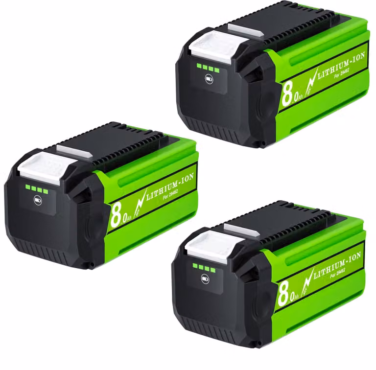 Batterie per tosaerba, capacità 8000mAh, compatibili con i modelli 40V G-MAX, confezione da 3 batterie
