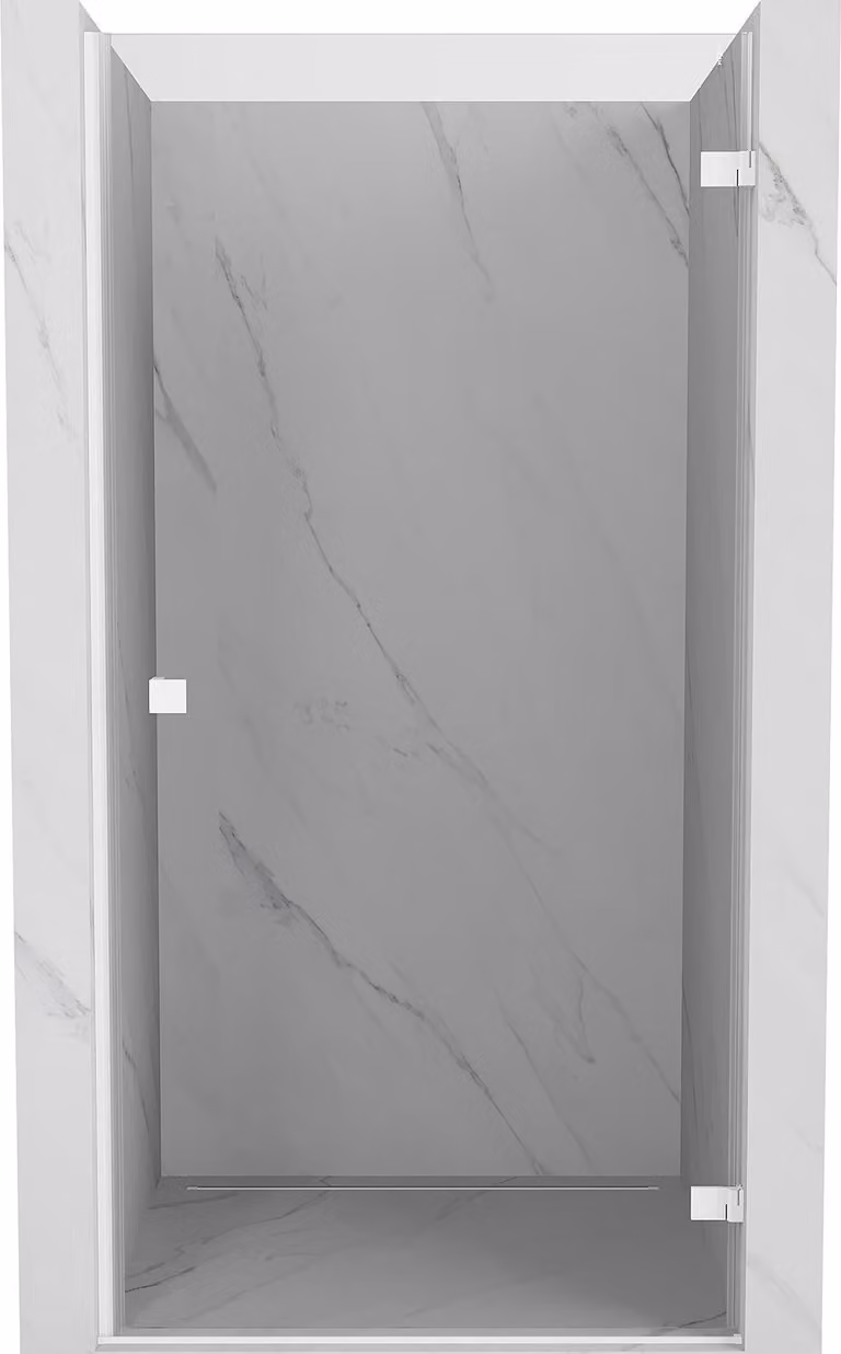 Mexen Lunar-B porta doccia battente destra 90 cm, trasparente, bianco - 832-090-000-20-00-P