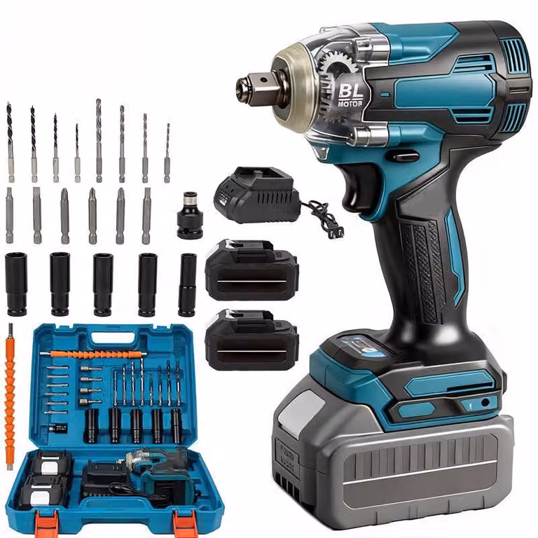 Chiave a percussione - Coppia: 1200 Nm - Motore brushless - Batteria. Set di chiavi a percussione - 18V
