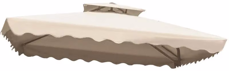 Copertura impermeabile per ombrellone, facile da installare, color beige, 2,5 m², struttura a 8 stecche