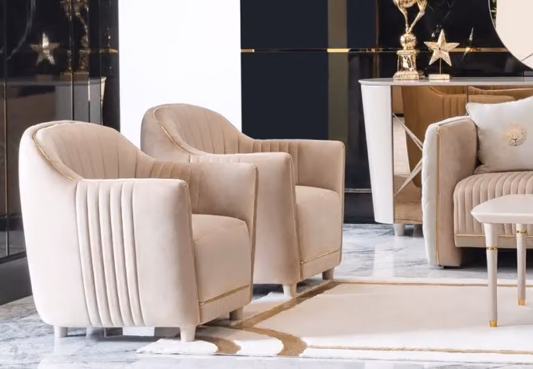 Divano 1 posto Materiale di rivestimento Legno Sedia moderna Coprire il sedile Designer Tessile Nuovo