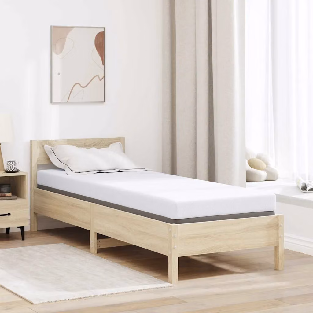 Topper in schiuma memory vidaXL Bianco L 200 x P 70 cm