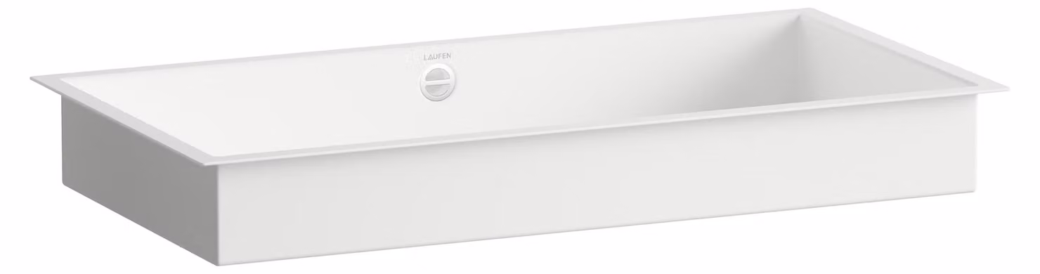 LAUFEN METAPHOR Lavabo à encastrer par le bas, rectangulaire, sans trou pour robinetterie, avec trop-plein, 794x419x111mm, blanc brillant, H513ME70001091, H513ME70001091