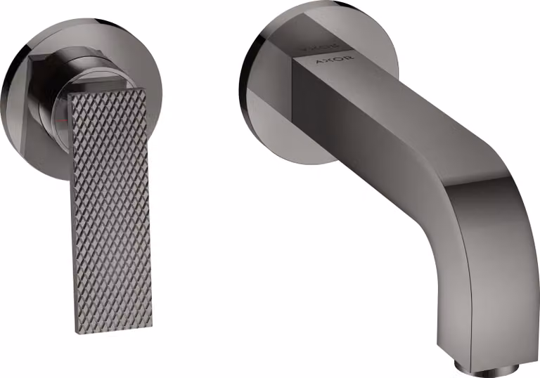 hansgrohe AXOR Citterio Mitigeur de lavabo, finition losange, encastré, saillie 220mm, garniture découlement non verrouillable, 39181330, 39181330