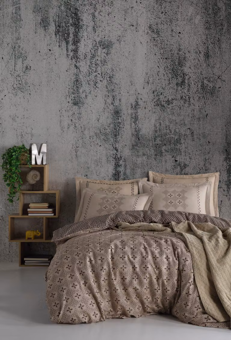 L'Essentiel Linge de Maison, Minimal - TRK6346, Marrone, Copriletti, 100% cotone rinforzato