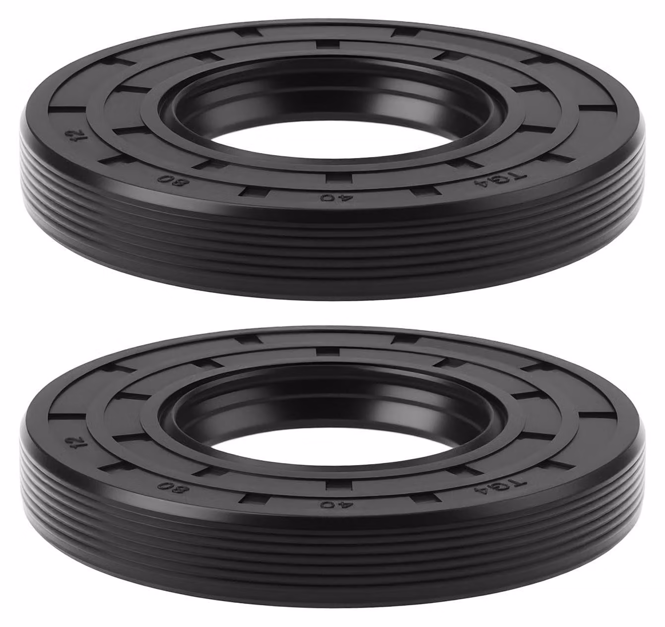 2 guarnizioni a labbro doppio in gomma NBR, dimensioni 40x80x12 mm