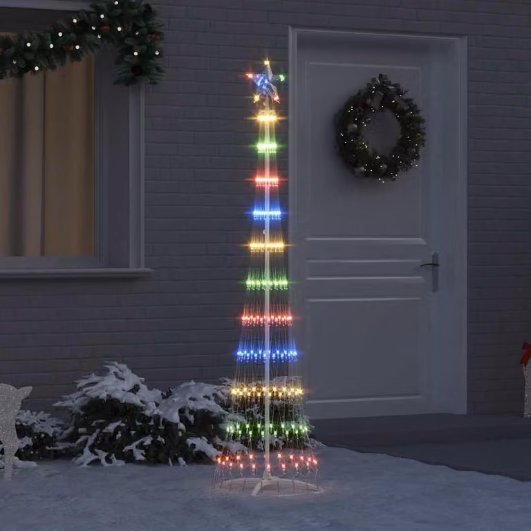 Albero di Natale LED Multicolore 51 x 51 x 190 cm Metallo