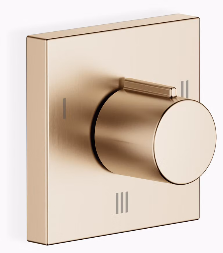 Dornbracht IMO inverseur encastré trois voies, rosace carrée 60x60mm, 36210980-27, 36210980-27
