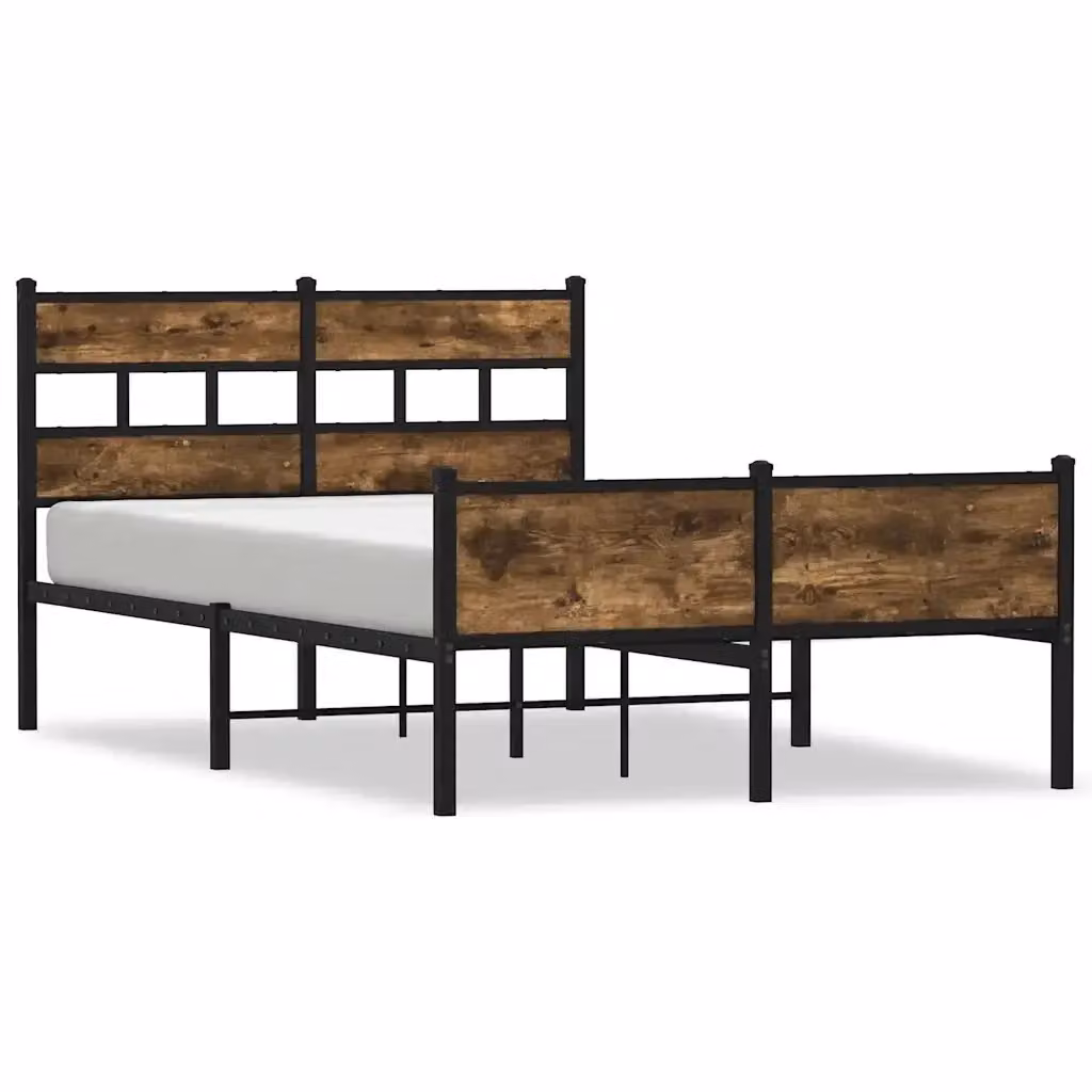 Struttura Letto Design Mania in Rovere Fumo e Metallo, L 120 cm x P 200 cm – 2