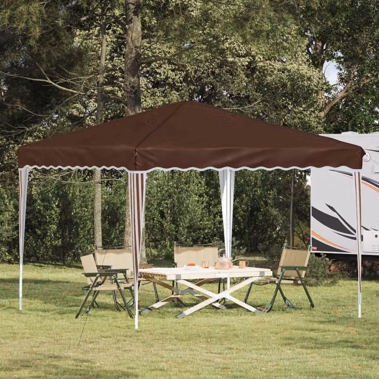 vidaXL Tenda per feste a pop-up Marrone L/P/H: 288 x 288 x 245 cm