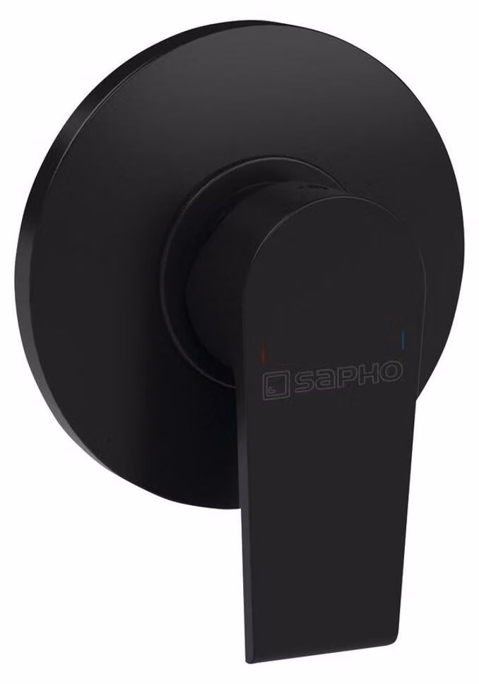 Sapho Kai - Miscelatore da incasso per doccia con corpo, nero opaco KA41/15