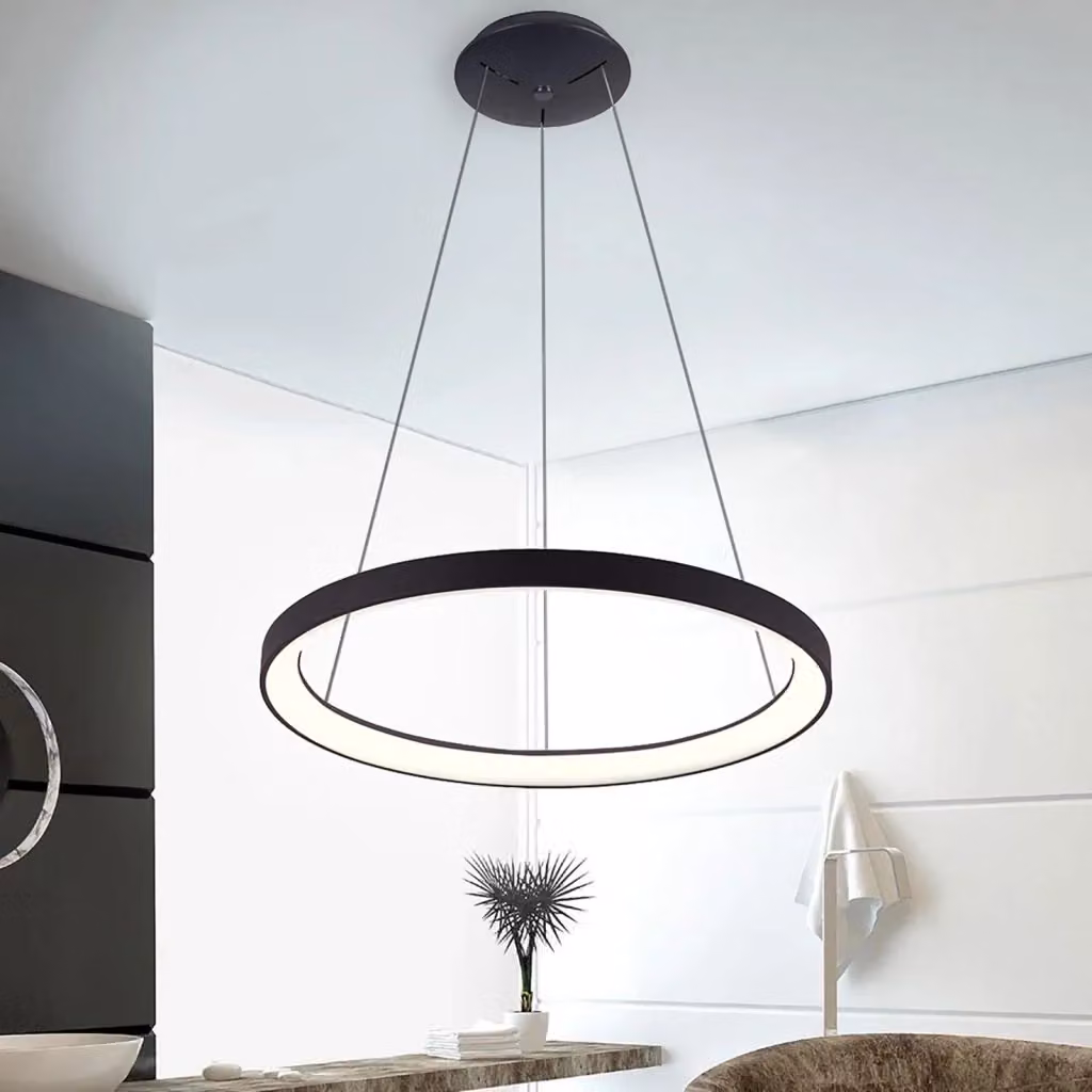 Lampadario a sospensione LED MEROPE 400 Deko-Light, design moderno circolare, dimmerabile CCT, colore nero – 2