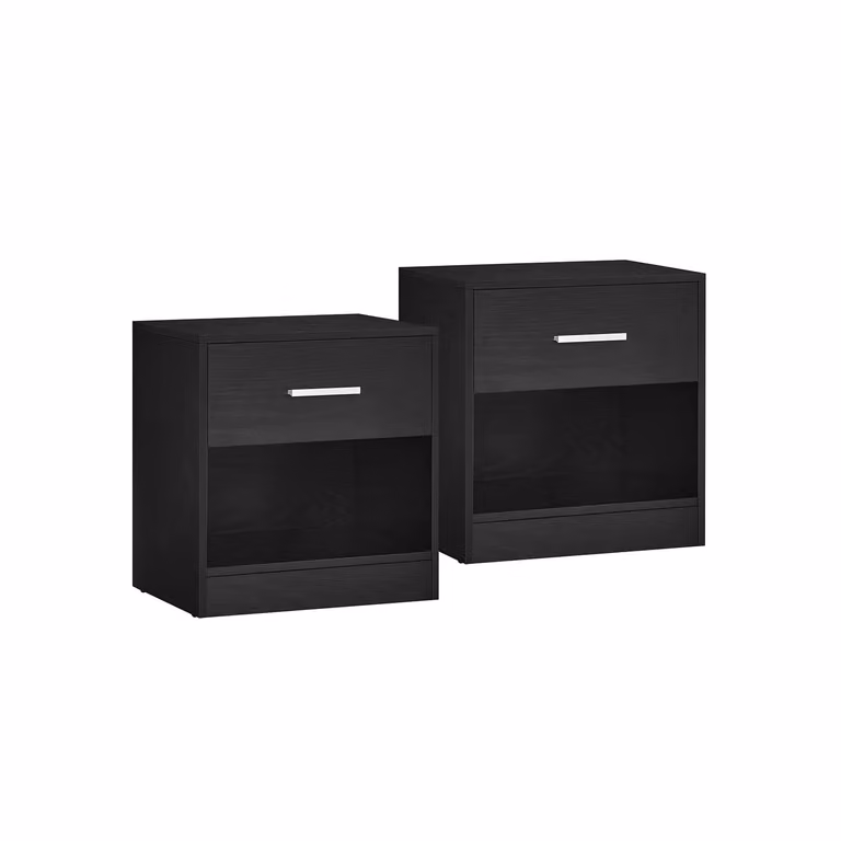 Comodino con Cassetto, Nero Classico / 2