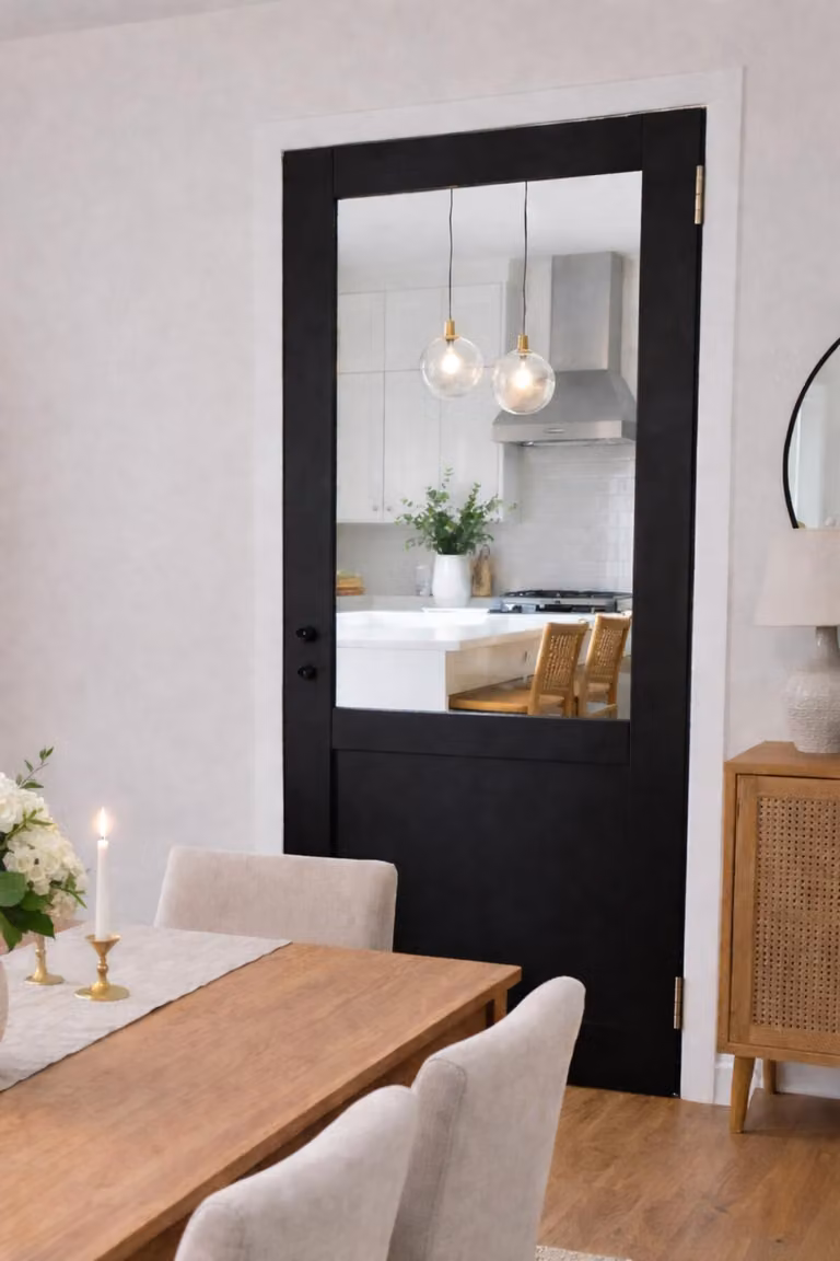 Bloc porta officina nero senza mensola H204 x L73 cm lato tavolo P. sinistra GD MENUISERIES