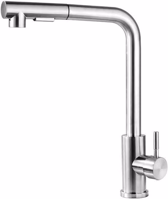 Ibenzoa® Miscelatore monocomando per cucina con doccetta estraibile – girevole a 360°, 2 tipi di getto, senza piombo, tubi da 60 cm, cartuccia in Vetroceramica
