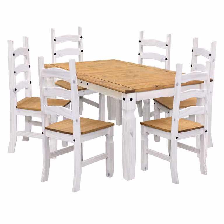 Tavolo da pranzo 16110B + 6 sedie 160204B
