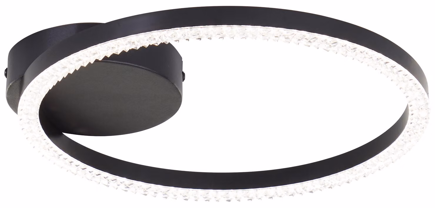 BRILLANTE plafoniera 30x31cm Aurelia nera IP20 LED integrato