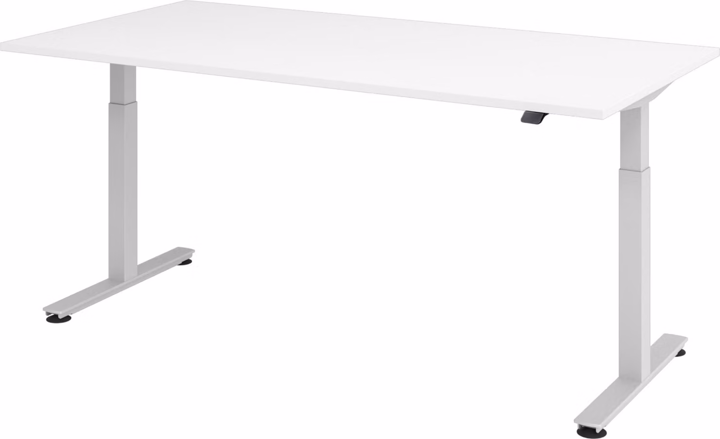 Scrivania elettrica bümö XMST - Finitura: bianco, struttura: argento, dimensioni: 200 x 100 cm