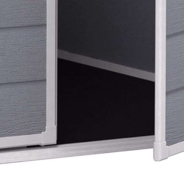 Keter Casetta da Giardino Manor Pent Grigia e Bianca L: 183,5 cm, P: 111 cm, H: 200,5 cm